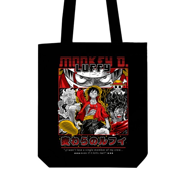 Taška z bio bavlny s potiskem One Piece motiv Luffy – Svoboda v očích