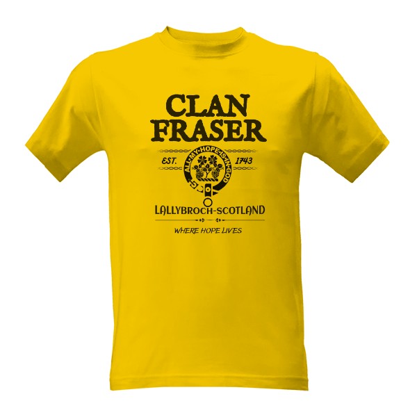 Tričko s potiskem Outlander - Clan Fraser – Where Hope Lives