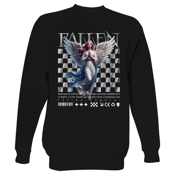 Mikina bez kapuce Unisex s potiskem Fallen Angel - Streetwear motiv