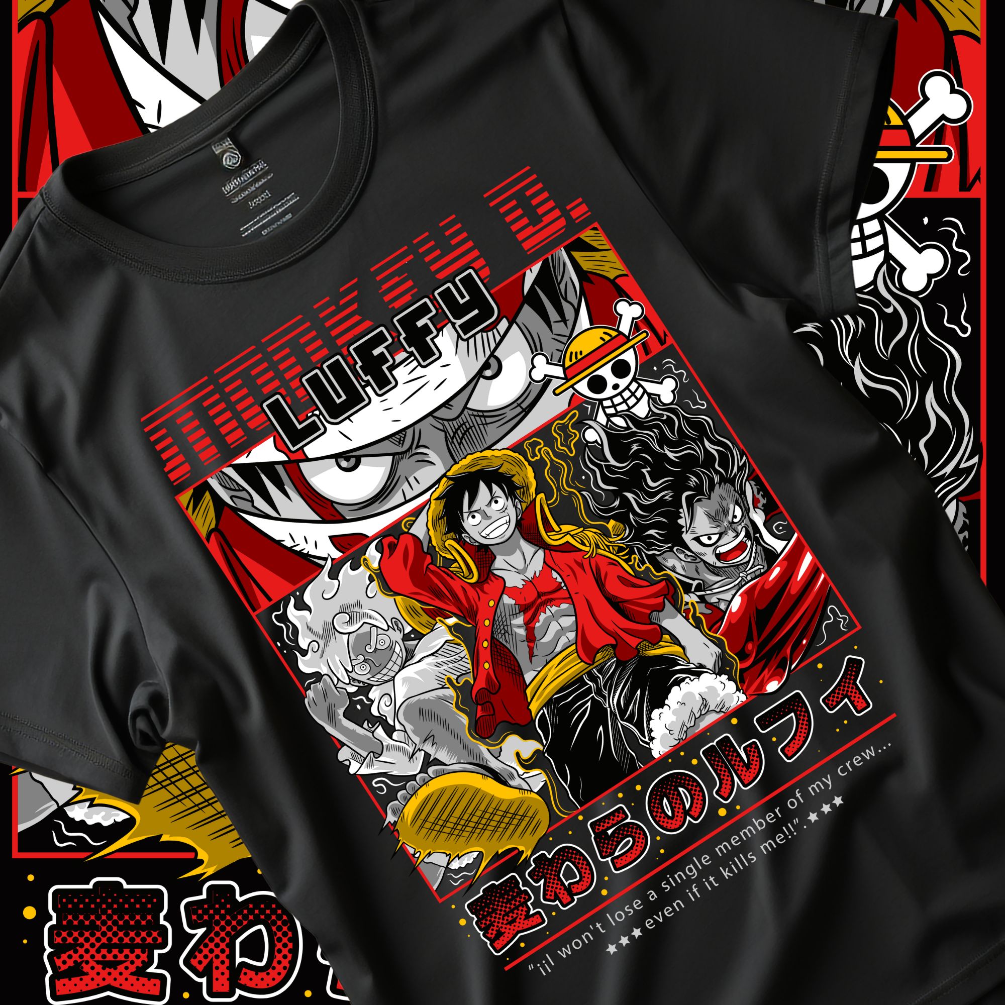 Tričko s potiskem Luffy – Svoboda v očích, One Piece motiv