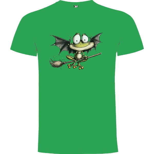 Tričko s potiskem Koště letí!  Žabí čarodějnice  Broom Frog